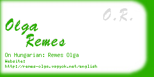 olga remes business card